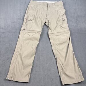 Kuhl Renegade Convertible Stealth Pants Mens 36x30 Khaki Zip Off Outdoor Hiking